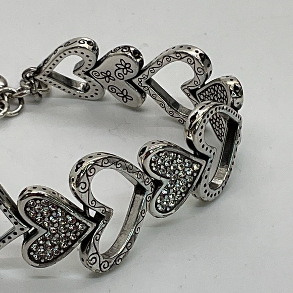 Brighton Fall in Love Silver Heart Bracelet with Sparkling Accents - Picture 8 of 9